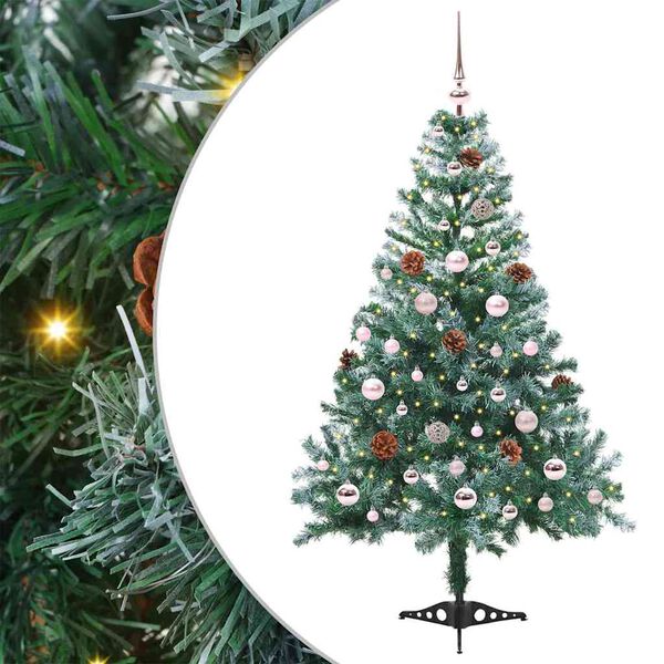 vidaXL Sapin de No&euml;l artificiel avec 150 LED Vert 150 cm PVC et Acier