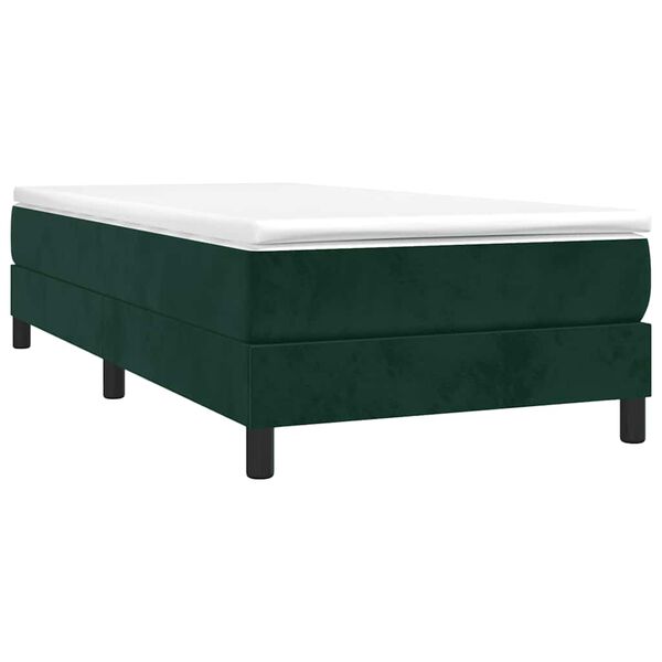 vidaXL Sommier &agrave; lattes de lit avec matelas Vert fonc&eacute; 90x190 cm