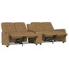 vidaXL Fauteuil de massage inclinable porte-gobelet 4 places taupe