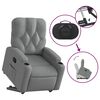 vidaXL Fauteuil inclinable Gris clair Tissu