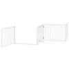 vidaXL Barri&egrave;re pour chien porte pliable 6panneaux blanc bois peuplier
