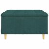 vidaXL Tabouret bouton avec coussin Vert fonc&eacute; 80 x 80 x 45 cm tissu