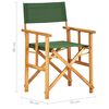 vidaXL Chaises de metteur en scène lot de 2 bois massif d'acacia vert