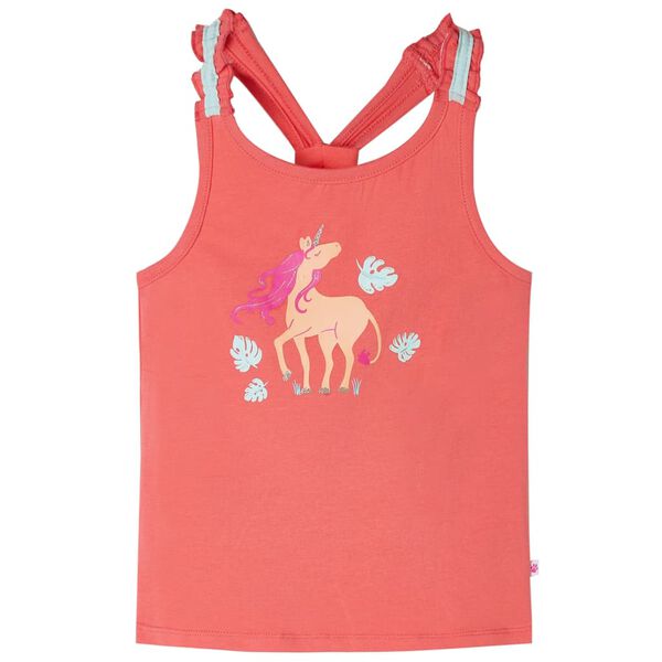 D&eacute;bardeur enfant imprim&eacute; licorne corail 128