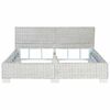 vidaXL Cadre de lit Gris Rotin naturel 160 x 200 cm
