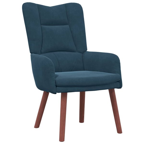 vidaXL fauteuil Bleu 63 x 67 x 94 cm Velours