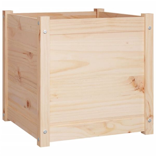 vidaXL Jardini&egrave;res d'ext&eacute;rieur 2 pcs 50x50x50 cm bois de pin massif