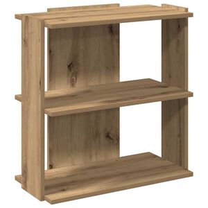 vidaXL Biblioth&egrave;que &agrave; 3 niveaux ch&ecirc;ne artisanal 60x30x60 cm