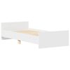 vidaXL Cadre de lit sans matelas blanc 90x200 cm bois d'ing&eacute;nierie