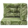 vidaXL Coussin de canap&eacute; d'ext&eacute;rieur 3 pcs Mod&egrave;le feuille Polyester