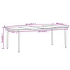 vidaXL Ensemble &agrave; manger de jardin coussins 7 pcs R&eacute;sine tress&eacute;e Verre