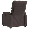 vidaXL Fauteuil inclinable électrique Marron foncé Tissu