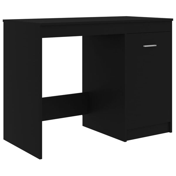 vidaXL Bureau Noir 100x50x76 cm Bois d’ingénierie