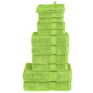 vidaXL Ensemble de serviettes de qualit&eacute; sup&eacute;rieure SOLUND 12 pcs vert