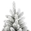 vidaXL Sapin de No&euml;l artificiel Vert et blanc 210 cm PVC et m&eacute;tal