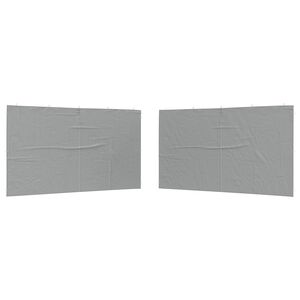 vidaXL Mur de tente de f&ecirc;te 2 pi&egrave;ces 400 x 195 cm Gris clair