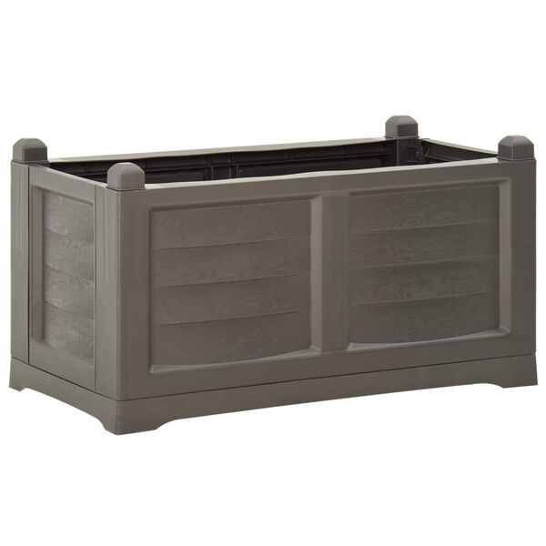 vidaXL Jardinière Gris 80x42,5x42 cm PP