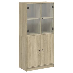 vidaXL Buffet haut avec portes ch&ecirc;ne sonoma bois d'ing&eacute;nierie