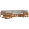 vidaXL Ensemble de canap&eacute;s d'ext&eacute;rieur 6 pcs Gris Naturel et Clair