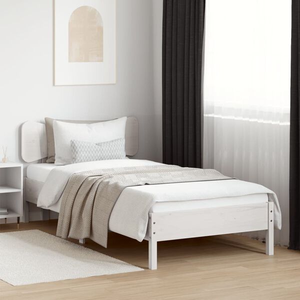 vidaXL Tête de lit blanc 75 cm bois massif de pin