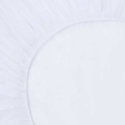 vidaXL Draps-housses imperméables 2 pcs Coton 200x220 cm Blanc