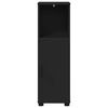 vidaXL Cabinet de salle de bain avec stockage Noir 30 x 35 x 95 cm