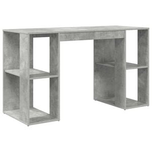 vidaXL Bureau Gris b&eacute;ton Bois d'ing&eacute;nierie 130 x 50.5 x 75 cm