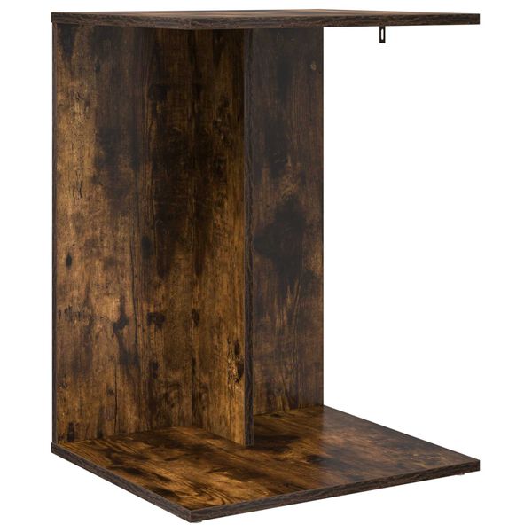 vidaXL Table d'appoint Ch&ecirc;ne fum&eacute; 45 x 40 x 62,5 cm Bois d'ing&eacute;nierie