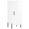 vidaXL Buffet Blanc brillant 34,5x34x90 cm Bois d'ing&eacute;nierie
