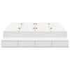 vidaXL Cadre de lit avec rangement Blanc 140 cm Bois d'ingénierie