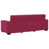 vidaXL Ensemble de canap&eacute;s 3 pcs avec coussins Rouge bordeaux Velours