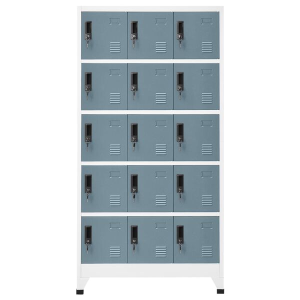 vidaXL Armoire à casiers Gris clair et gris foncé 90x40x180 cm Acier
