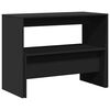 vidaXL Ensemble table à manger et bancs 3 pcs noir bois d'ingénierie