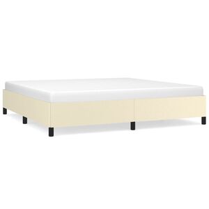 vidaXL Cadre de lit sans matelas cr&egrave;me 200x200 cm similicuir