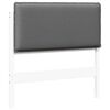 vidaXL T&ecirc;te de lit capitonn&eacute;e Blanc et gris clair 90 cm Pin massif