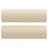 vidaXL Ensemble de canap&eacute;s 2 pcs avec coussins cr&egrave;me tissu