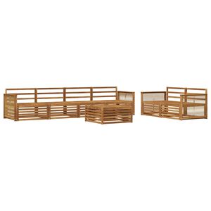 vidaXL Ensemble de canap&eacute;s d'ext&eacute;rieur 7 pcs Naturel