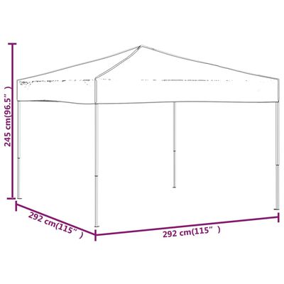 vidaXL Tente de réception pliable Bleu 3x3 m