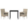 vidaXL Ensemble de salle &agrave; manger pour jardin 3 pcs Gris clair