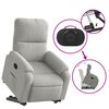 vidaXL Fauteuil inclinable gris clair tissu microfibre