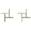 vidaXL &Eacute;tag&egrave;res murales 2pcs ch&ecirc;ne sonoma 38x12x38cm bois d'ing&eacute;nierie