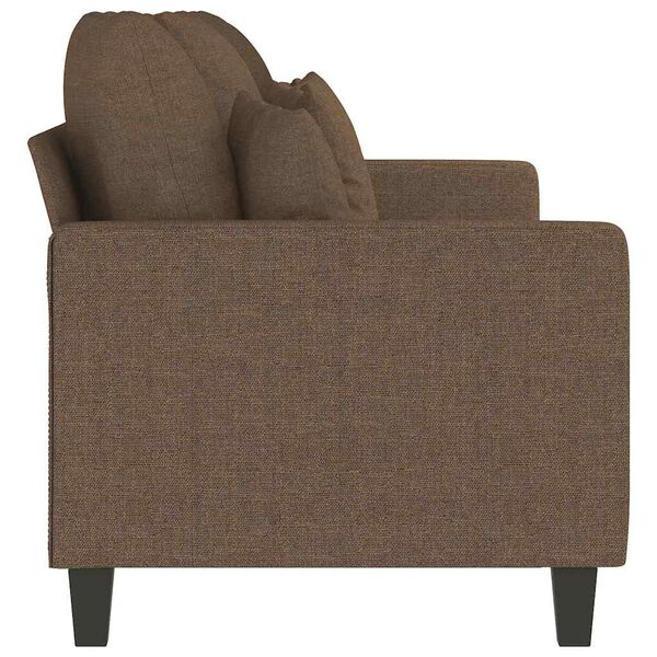 vidaXL Canap&eacute; &agrave; 3 places Marron 180 cm Tissu