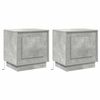 vidaXL Cabinet de chevet 2 pcs Gris b&eacute;ton 44 x 34,5 x 45 cm