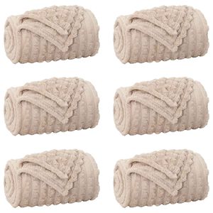vidaXL Couvertures &agrave; jeter 6 pc Beige 240 x 220 cm 8.24 kg Toison