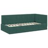 vidaXL Cadre de lit d'angle avec matelas 2 pcs Vert Velours