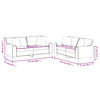 vidaXL Ensemble de canap&eacute;s 2 pcs avec coussins cappuccino similicuir