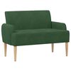 vidaXL Canap&eacute; love seat avec capitonnage en boutons Vert Jungle
