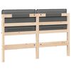 vidaXL T&ecirc;te de lit capitonn&eacute;e Gris Naturel et Clair 150 cm Pin massif