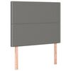 vidaXL T&ecirc;te de lit Gris fonc&eacute; 80x5x118/128 cm Tissu