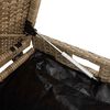 vidaXL Banc de rangement ext&eacute;rieur coussin beige 100 cm r&eacute;sine tress&eacute;e